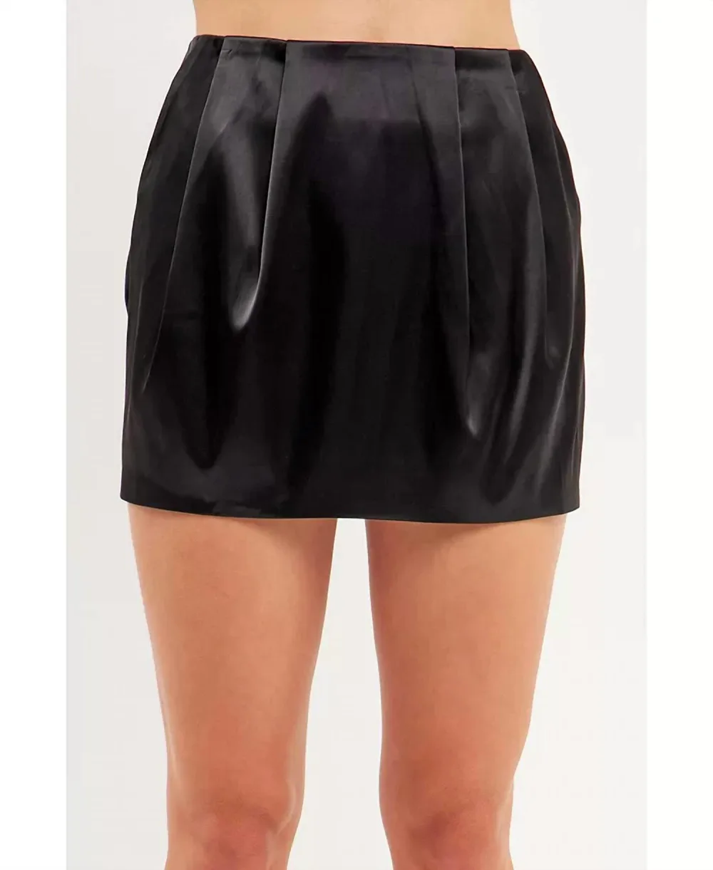 2.7 AUGUST APPAREL - Satin Mini Skirt