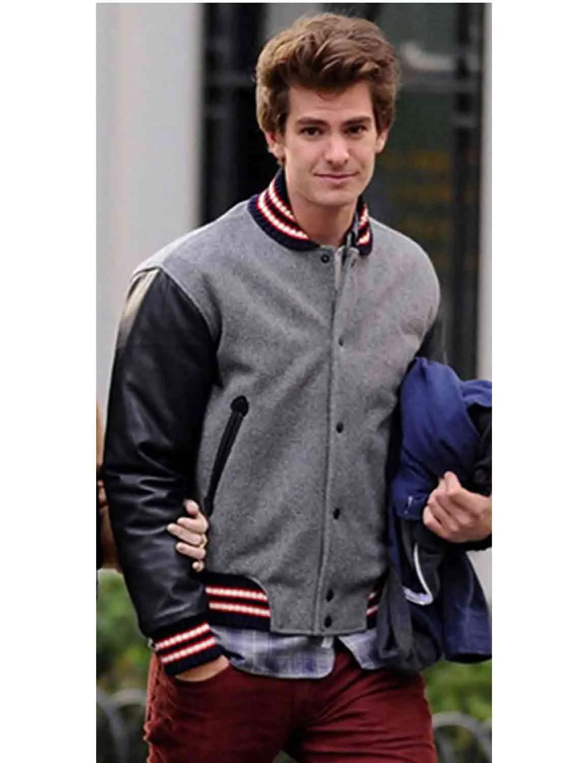 Andrew Garfield Jacket | Varisty Wool Style - Ujackets