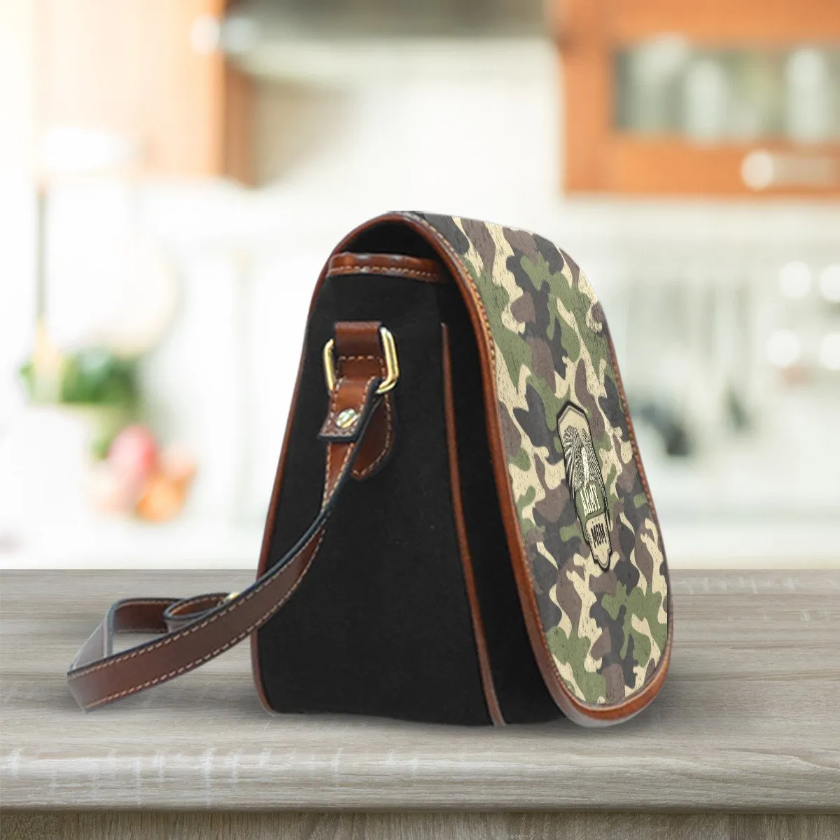 Army Mom Camouflage Saddle Bag