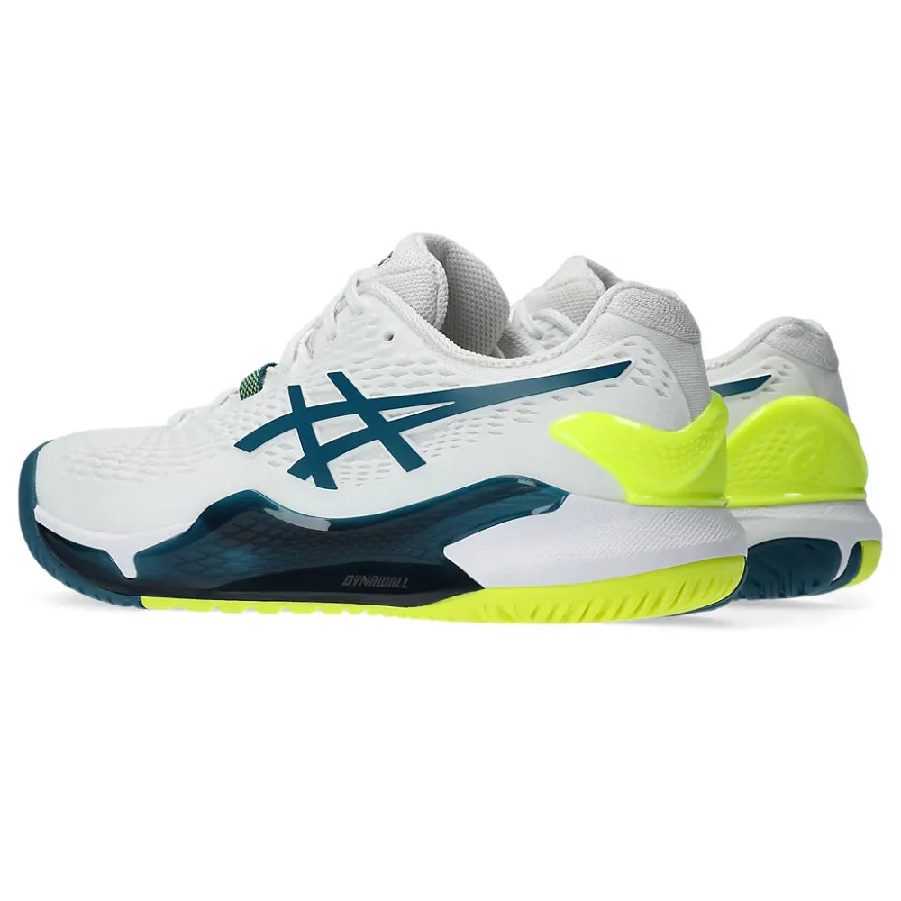 ASICS Men's Gel-Resolution 9 Tennis Shoe (White/Restful Teal)