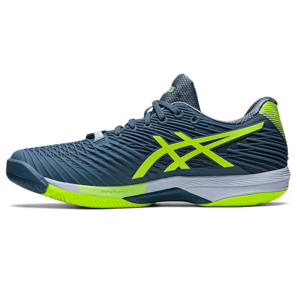 ASICS Men's Solution Speed FF 2 Tennis Shoe (Steel Blue/Hazard Green)