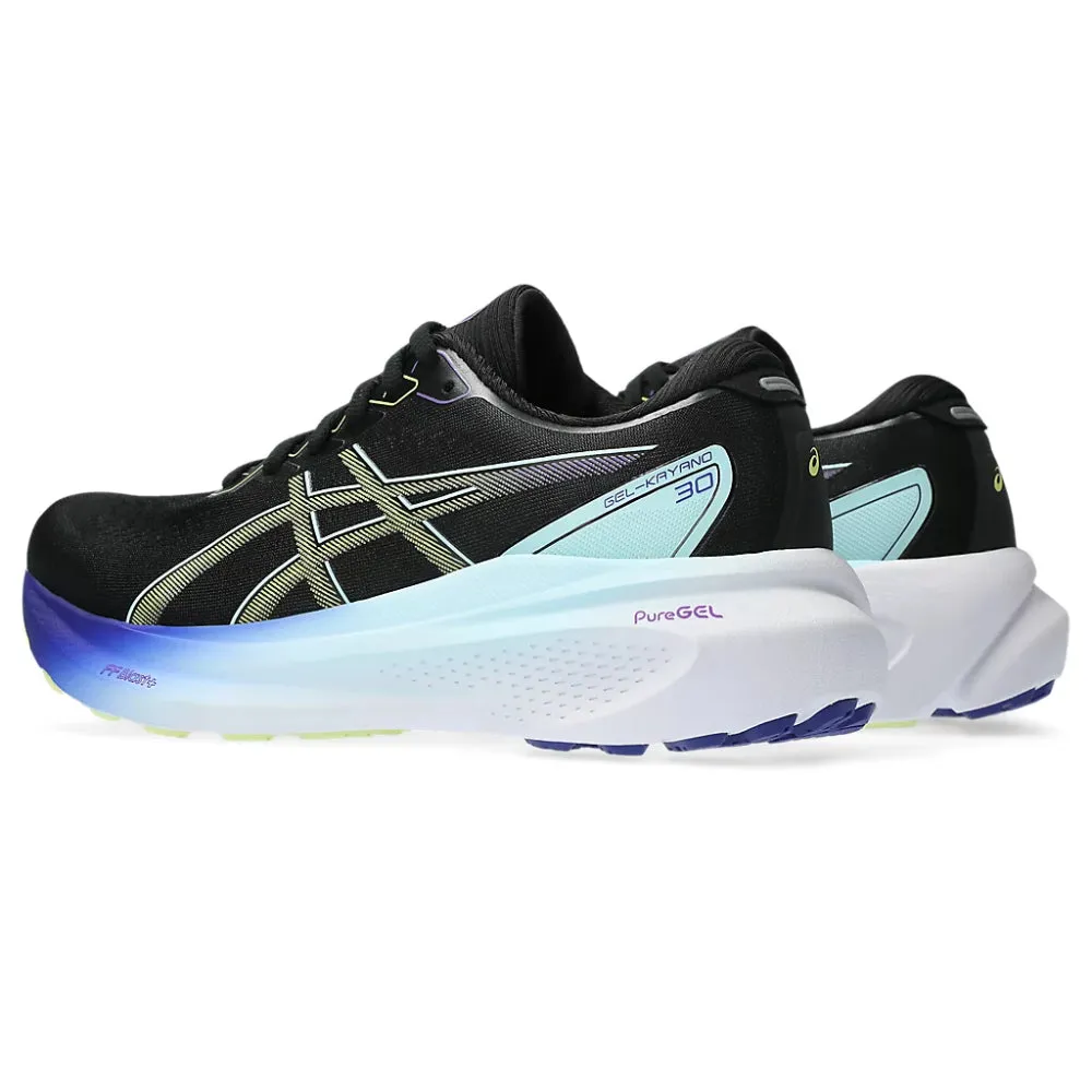 ASICS Women's Gel Kayano 30 Running Shoe (Black/Glow Yellow)