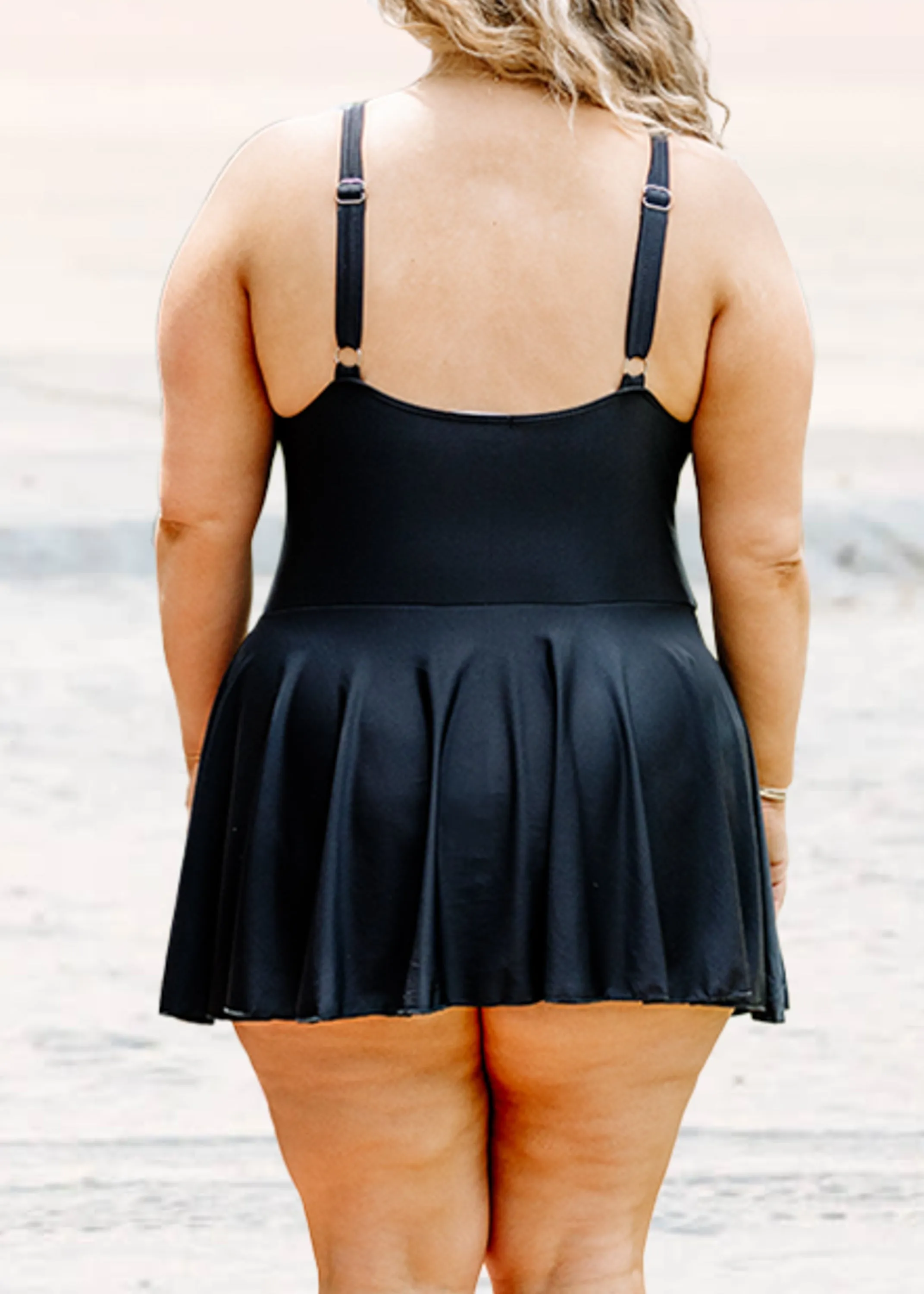 At The Pool Swim Dress, Black