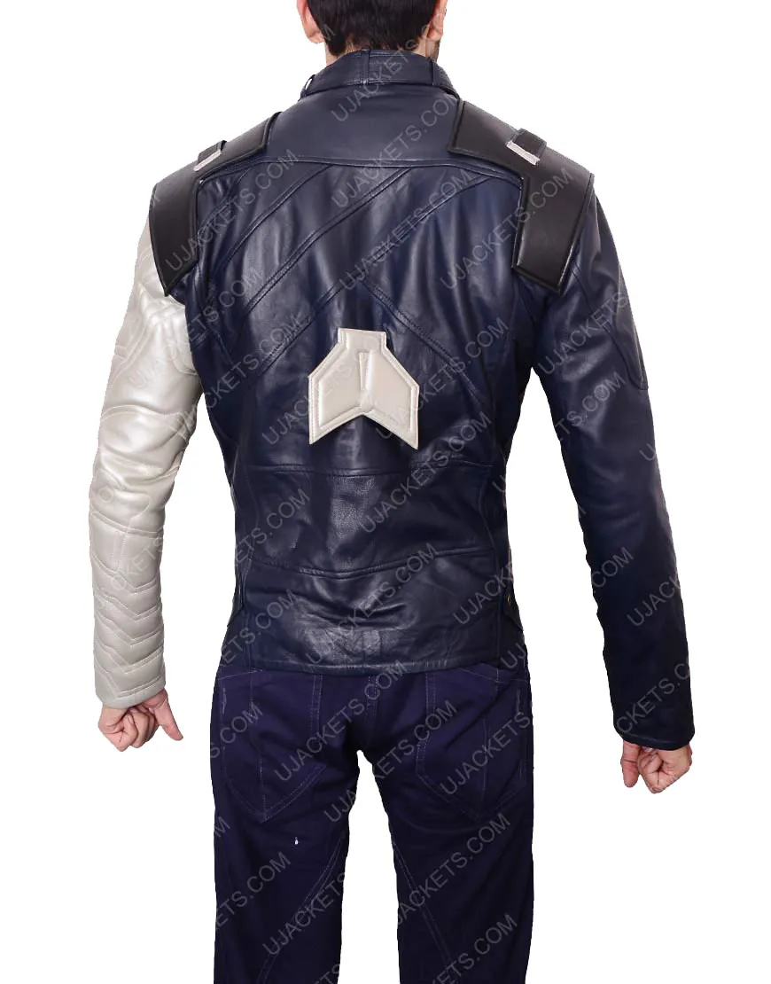 Avengers Infinity War Sebastian Stan White Wolf Leather Jacket