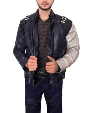 Avengers Infinity War Sebastian Stan White Wolf Leather Jacket