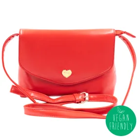 Bag- Red Pu X-Body W/Magnet Heart Closure Ophia