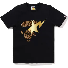 BAPE LEOPARD APE FACE STA TEE LADIES