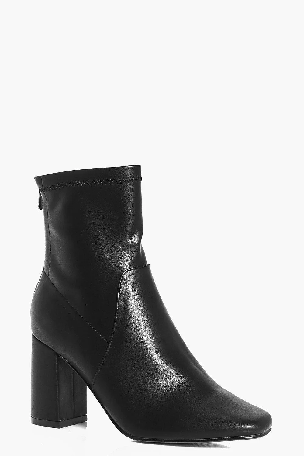 Bella Wide Width Block Heel Sock Boot