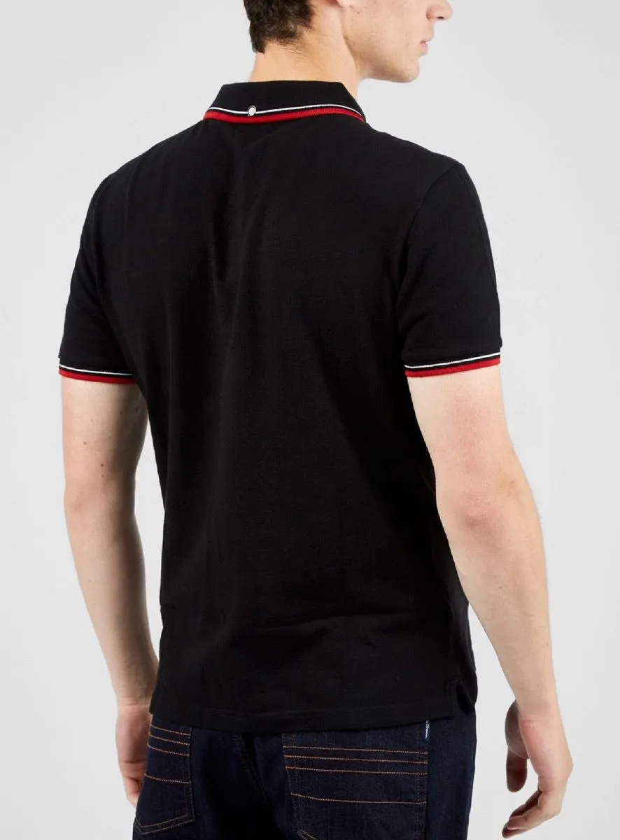 Ben Sherman Casual Short Sleeve Polo Shirt Black