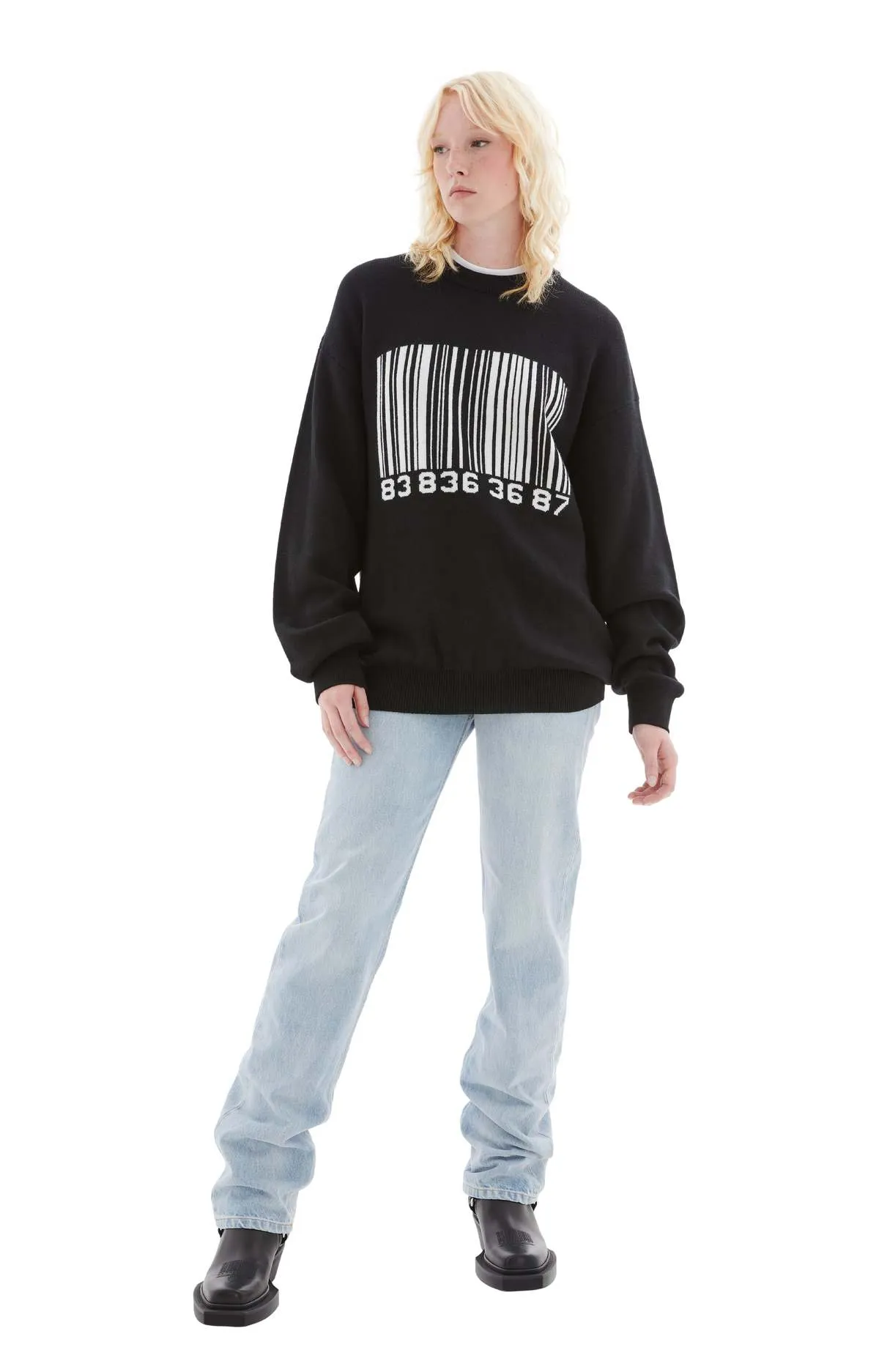 Big Barcode Sweater - Black