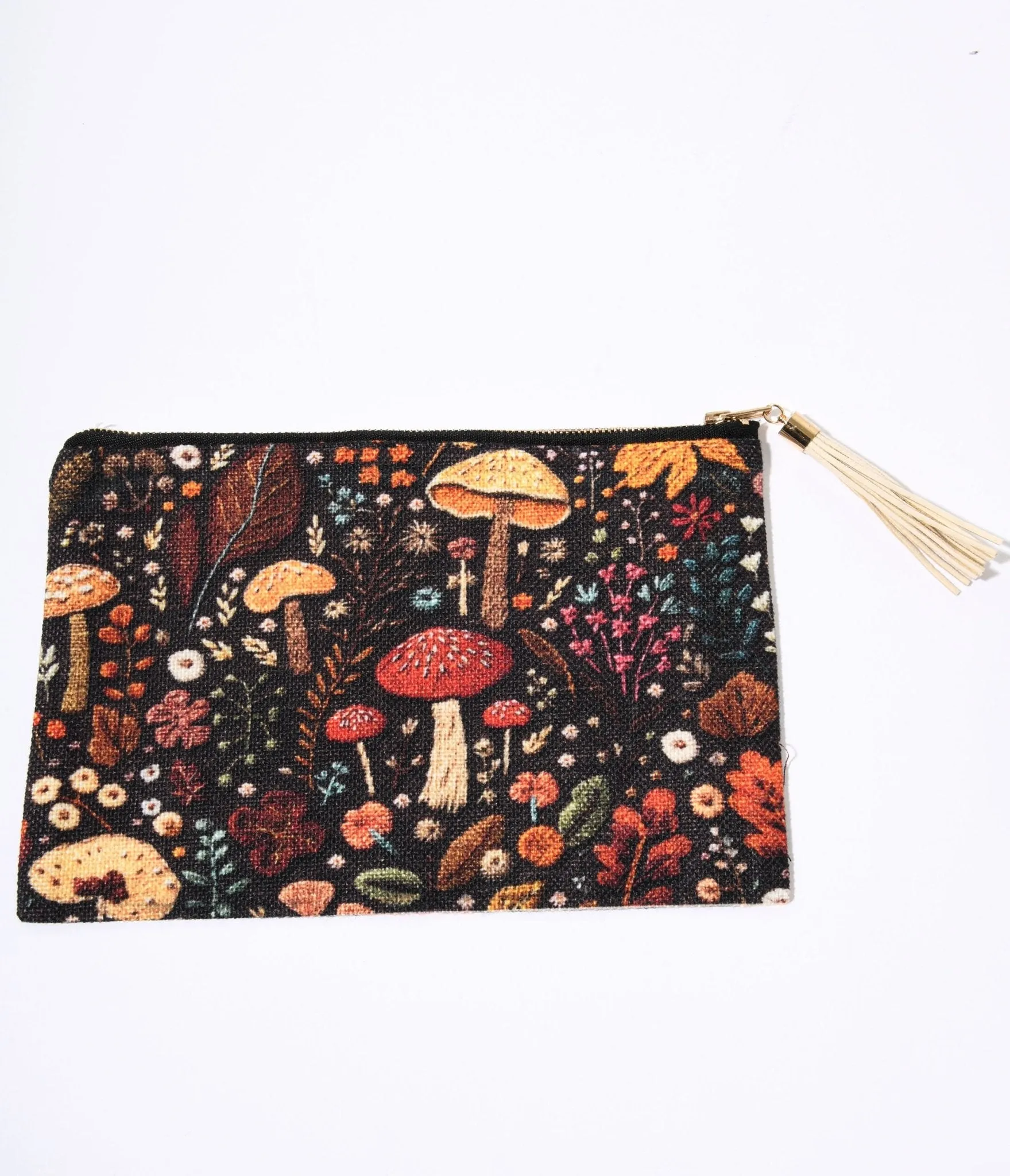 Black Mushroom Makeup Bag