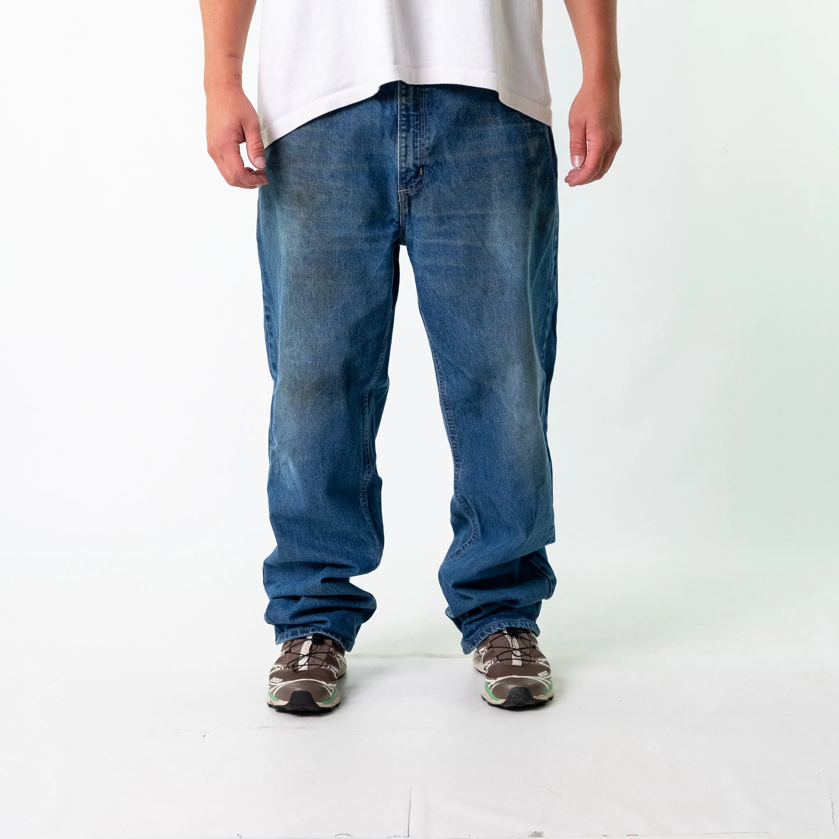 Blue y2ks Carhartt Denim Jeans Baggy Pants (38x34)