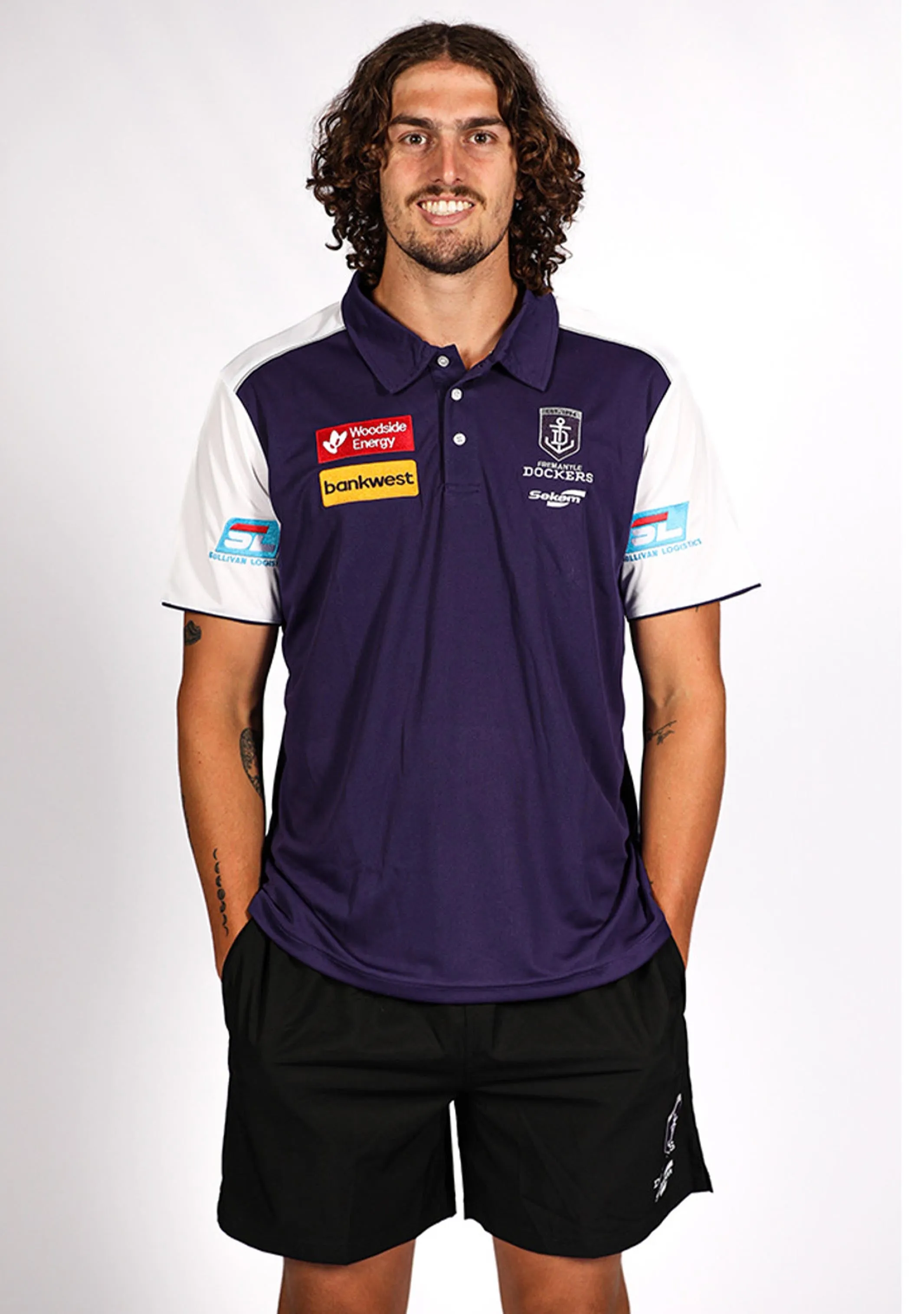 Burley Sekem Adult Fremantle Dockers Players Polo Shirt  93F011M09