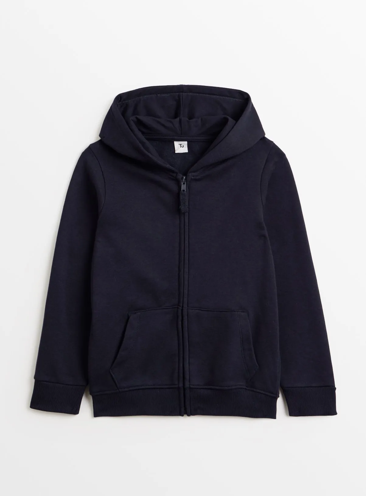 Buy Navy Zip-Through Hoodie 12 years | Jumpers and hoodies | Tu