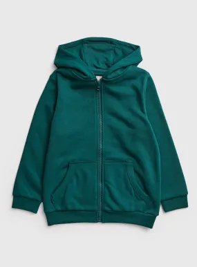 Buy Teal Zip Through Hoodie 11 years | Jumpers and hoodies | Tu