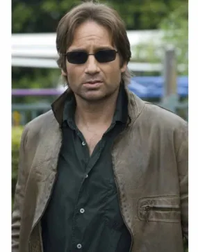 Californication Hank Moody Brown Leather Jacket - UJackets