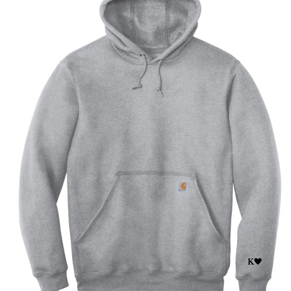 Carhartt Midweight hoodie Embroidered Initials only on sleeve couple's sweatshirt, Anniversary gift, Birthday gift