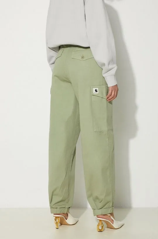 Carhartt WIP cotton trousers Collins Pant green color I029789.29MGD