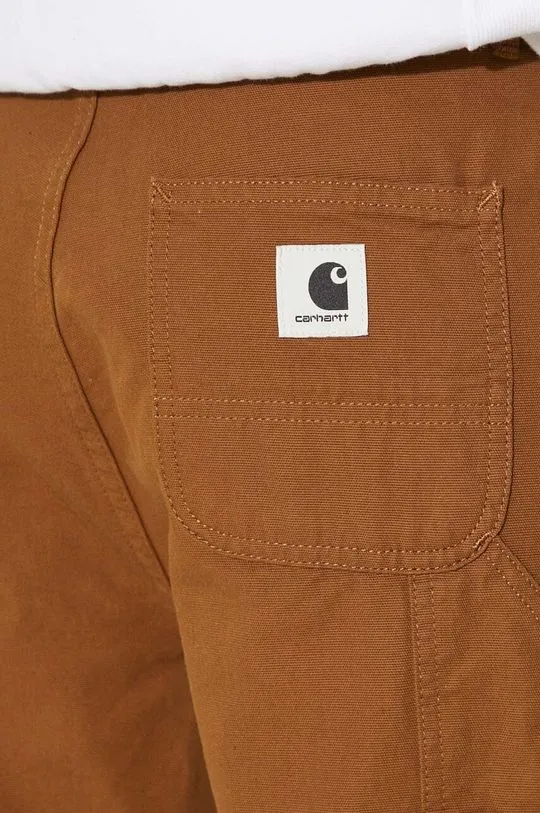 Carhartt WIP cotton trousers Pierce Pant Straight brown color I032966.HZ02