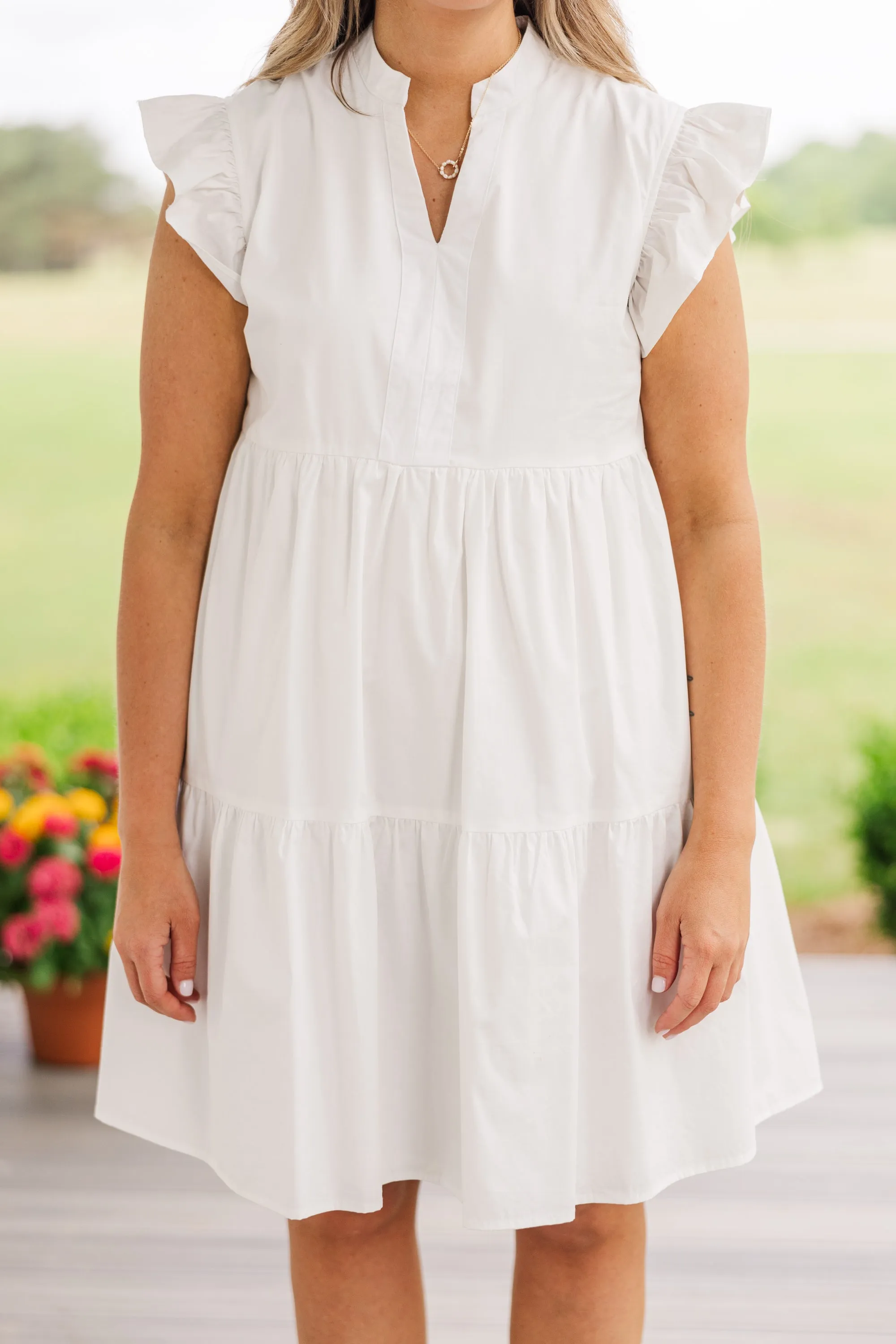 Charmingly Cute Dress, White