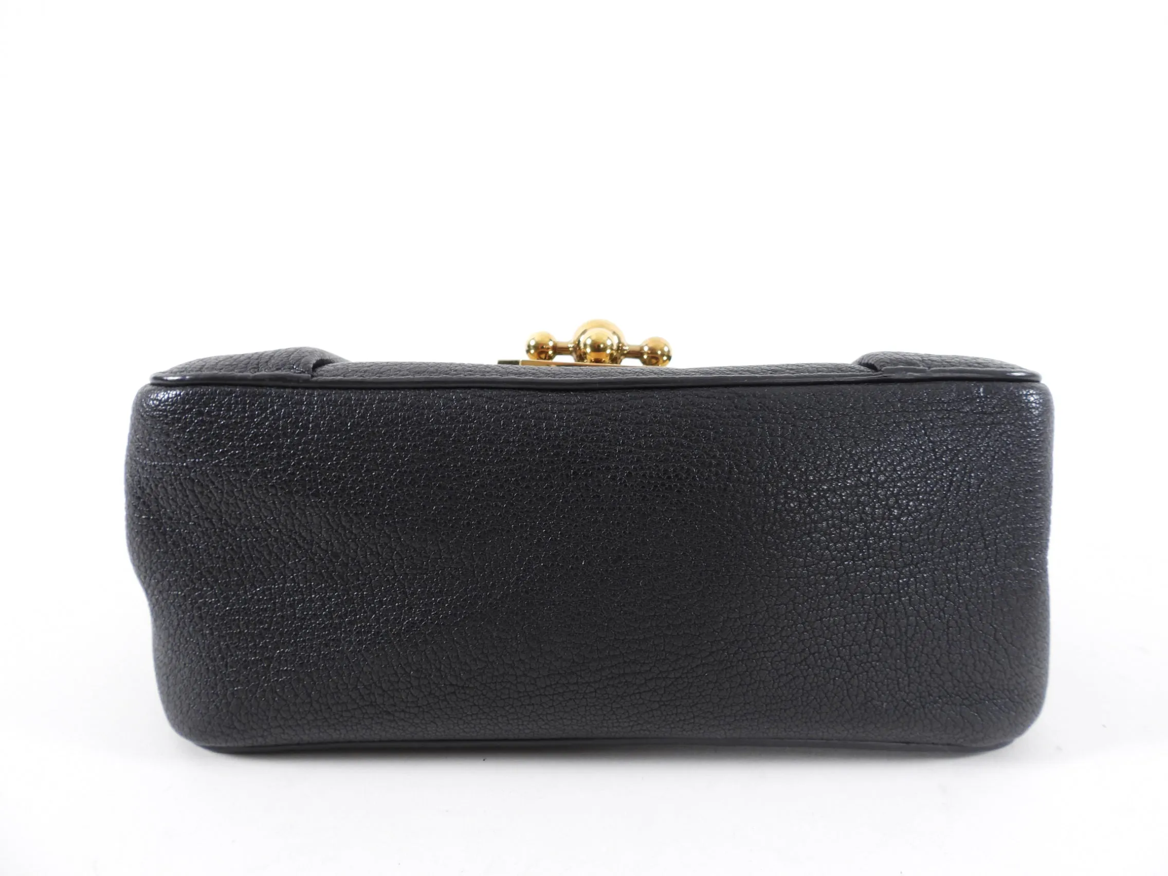 Chloe Black Grained Leather Elsie Chain Bag