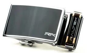 Chrome Black Railtek Belt Buckle