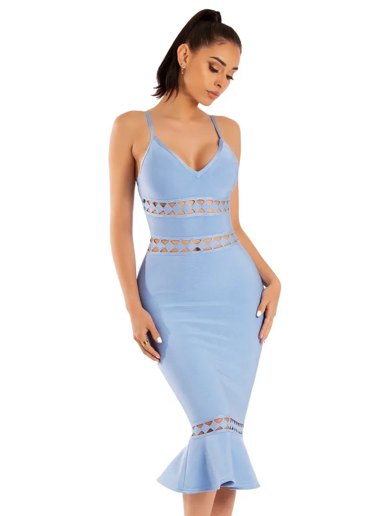 Clarissa Light Blue Bandage Dress