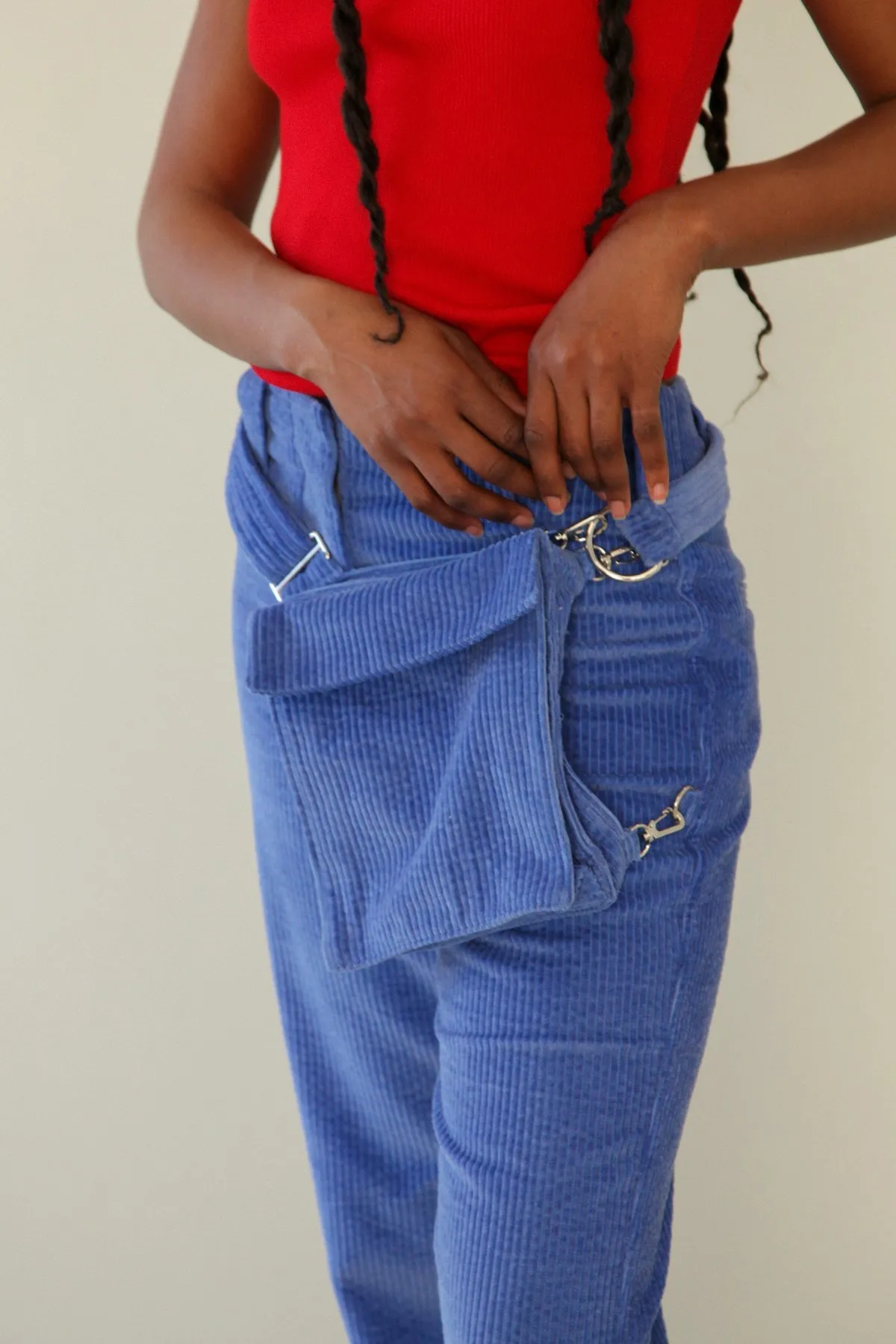 Corduroy Bag Pant - Blueberry