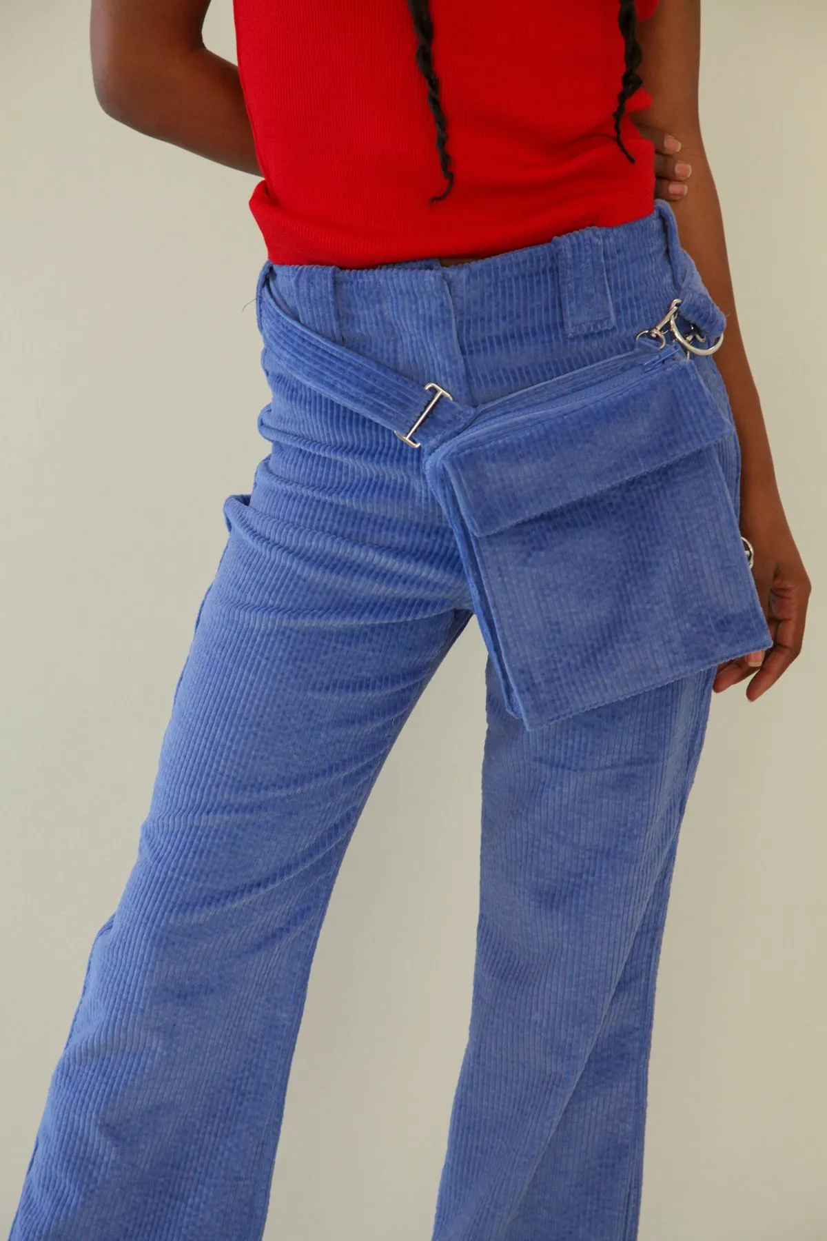 Corduroy Bag Pant - Blueberry