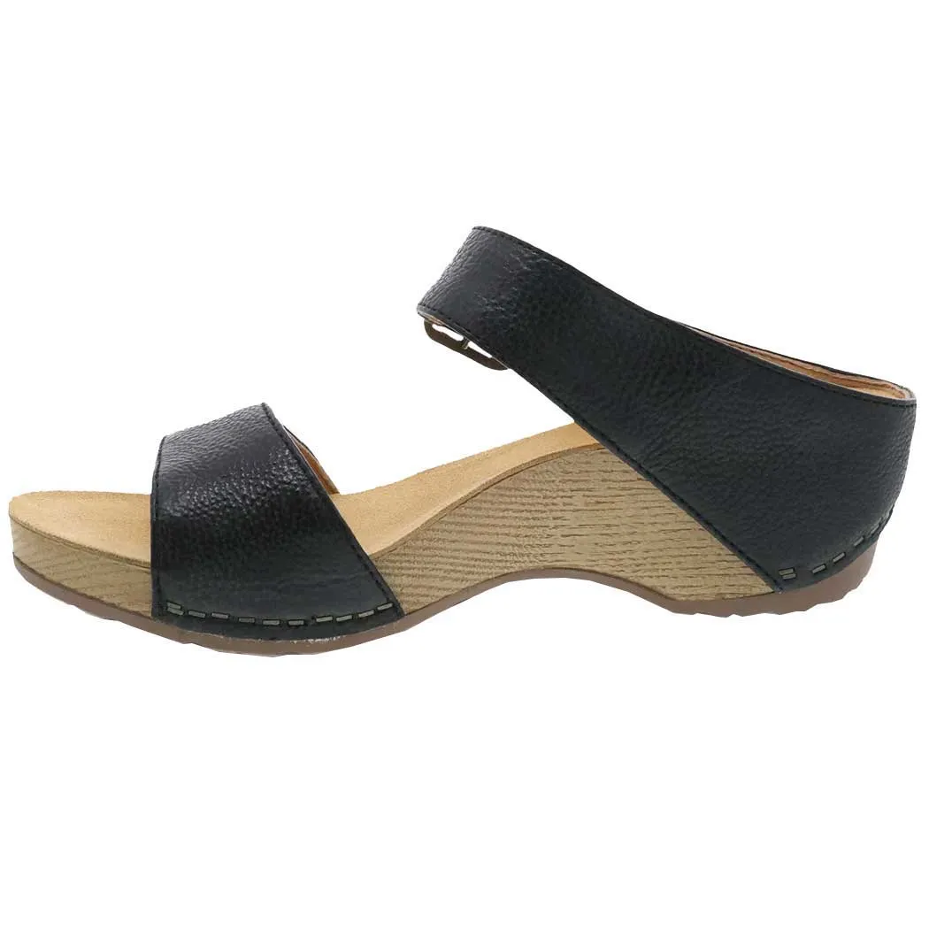 Dansko Tanya Slide Sandal Black Milled (Women's)