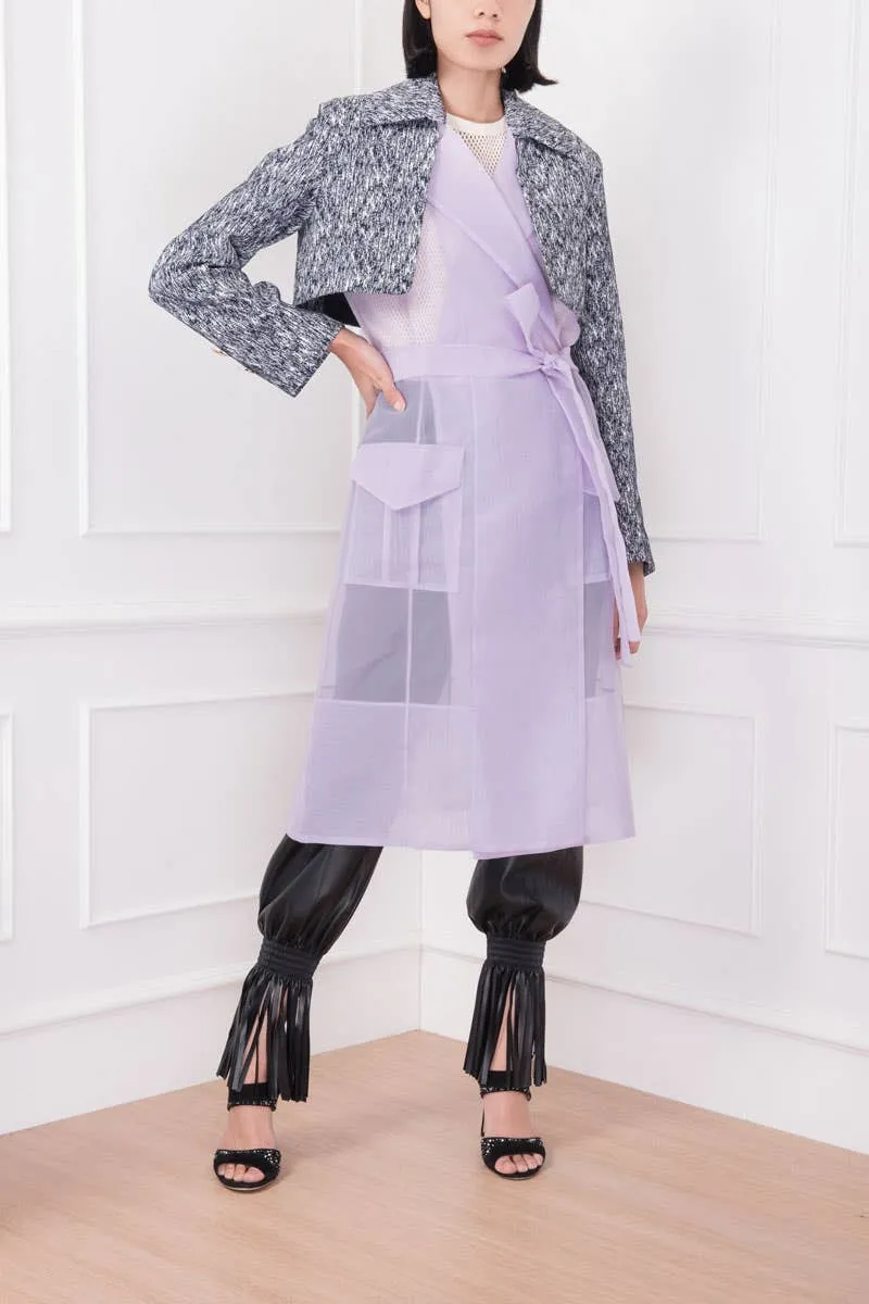 Dark Blue / Lavender Light Trench Coat