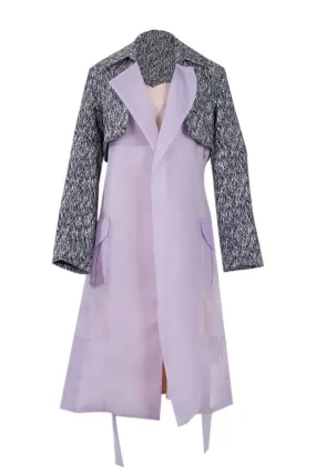 Dark Blue / Lavender Light Trench Coat