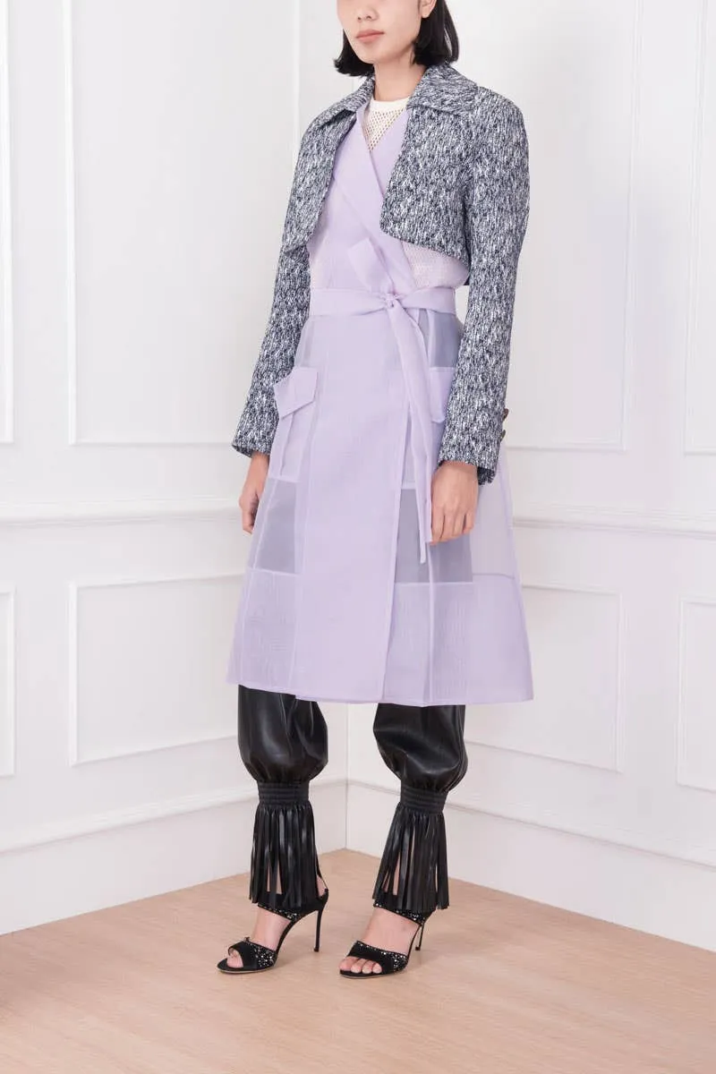 Dark Blue / Lavender Light Trench Coat