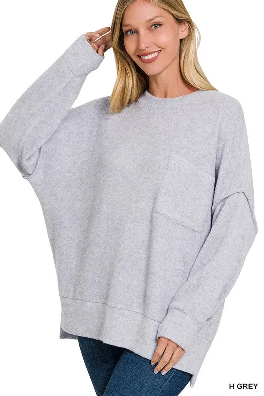 Delaney Oversized Sweater (Grey)