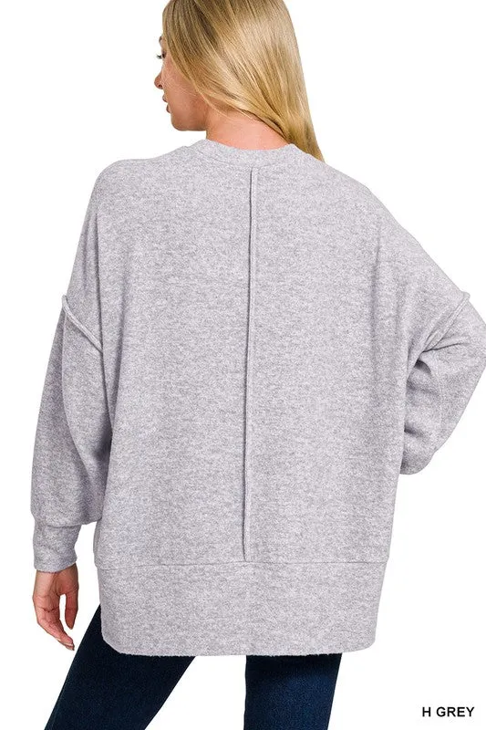 Delaney Oversized Sweater (Grey)