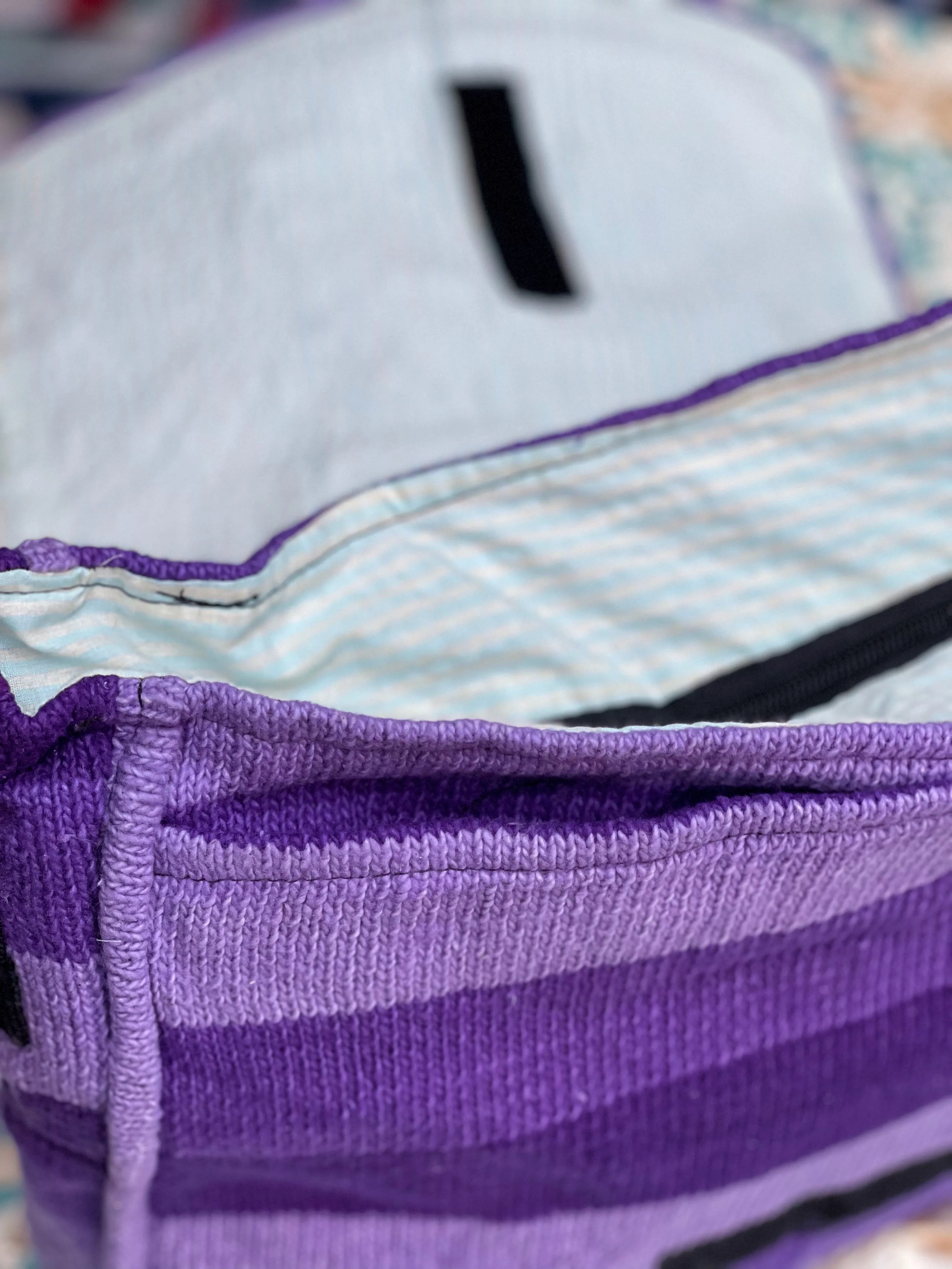 DELICIOUS COTTON PURPLE SATCHEL / SHOULDER BAG