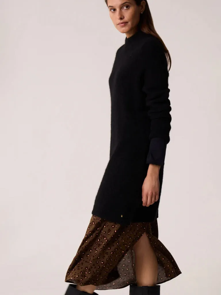 Des Petit Hauts Bemilie Knitted Dress in Black