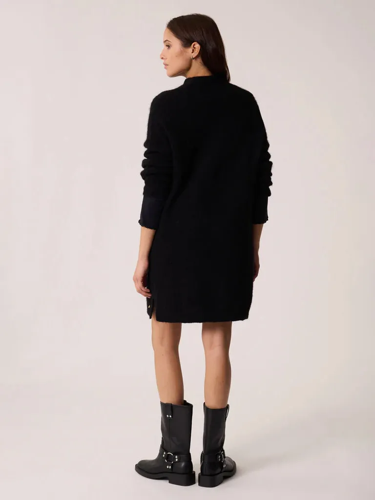 Des Petit Hauts Bemilie Knitted Dress in Black