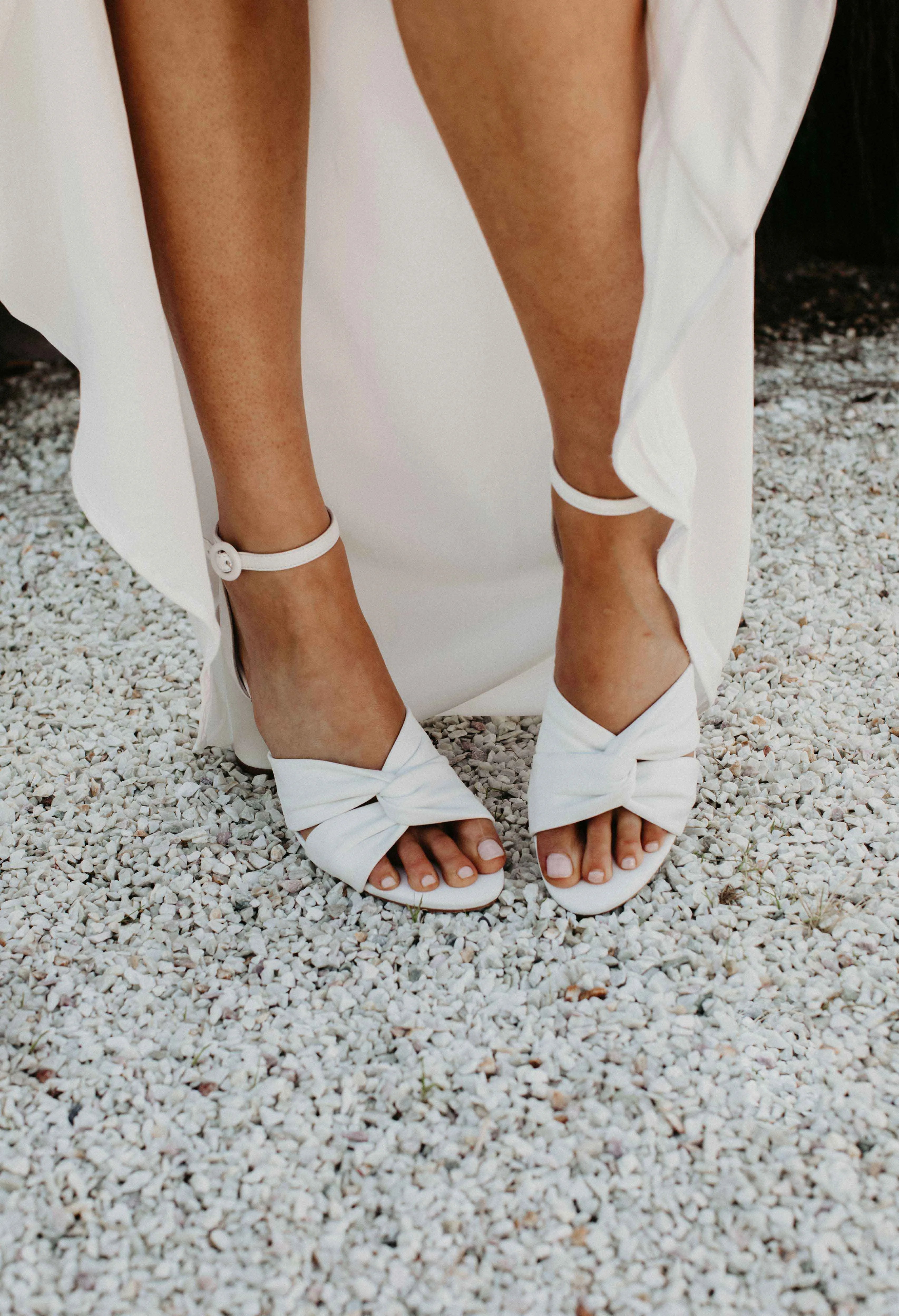 DESTINY - IVORY LEATHER WEDDING SANDALS - FINAL SALE!