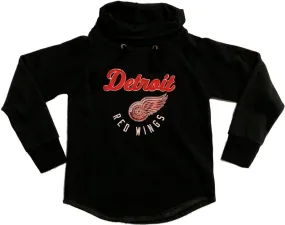 Detroit Red Wings SAAG Women's NHL Black Slub Neck Long Sleeve Sweatshirt (M)