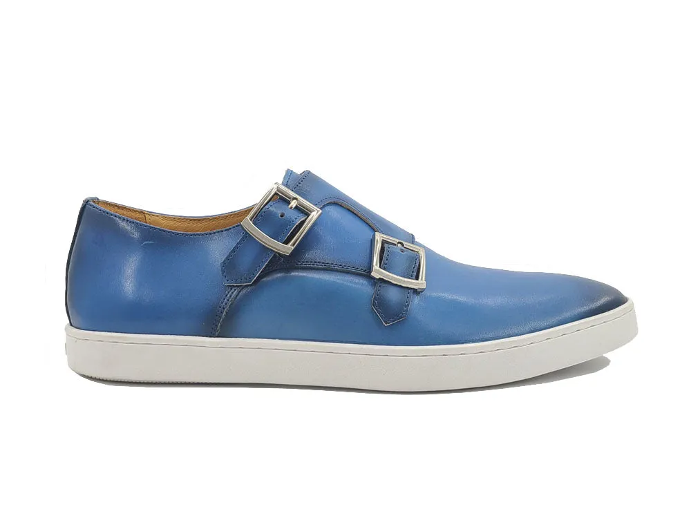 Double Monk Strap Leather Sneaker