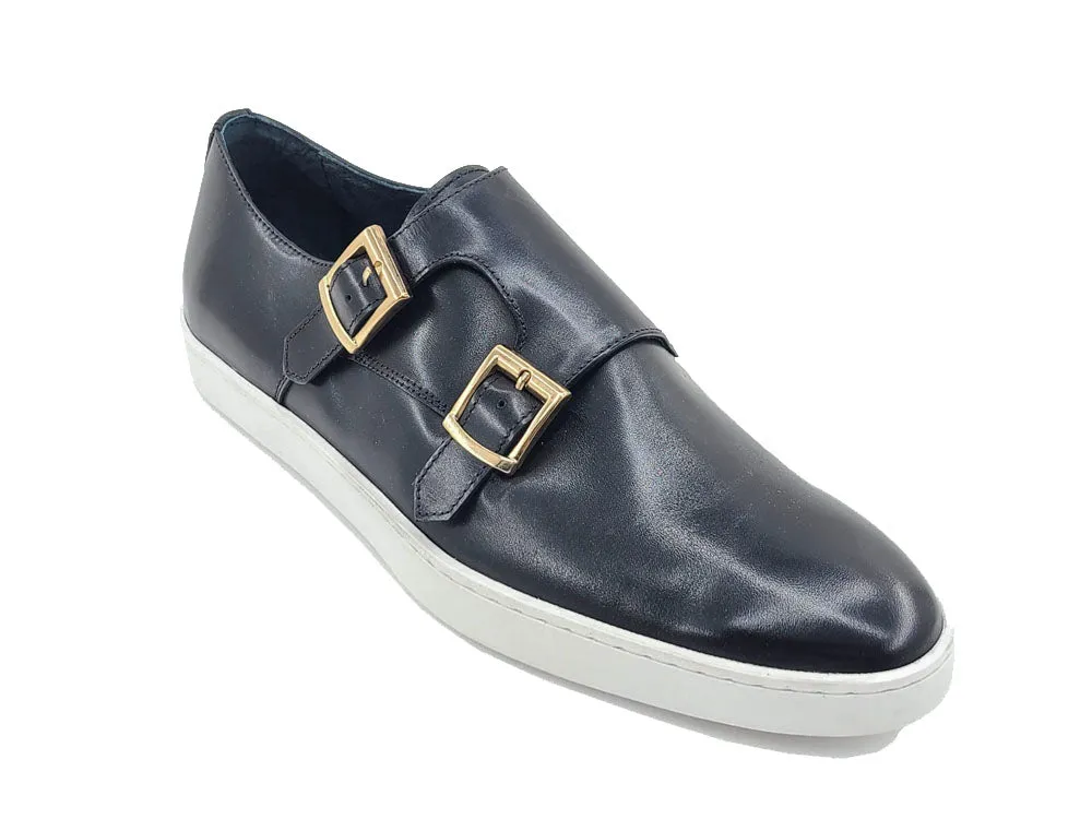 Double Monk Strap Leather Sneaker