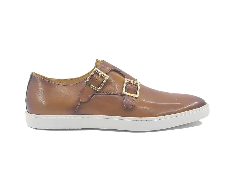 Double Monk Strap Leather Sneaker