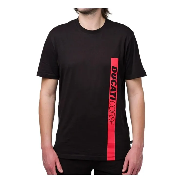 Ducati MEN'S TEE DC24MA03 T-Shirt Uomo con Stampa Nero