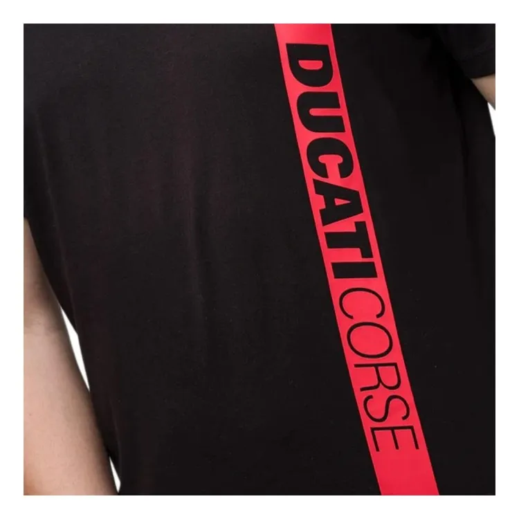 Ducati MEN'S TEE DC24MA03 T-Shirt Uomo con Stampa Nero