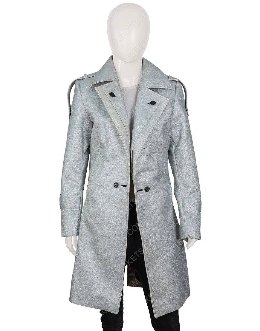 Dynasty S03 Fallon Carrington Metallic Coat | Ujackets.com - 45% OFF