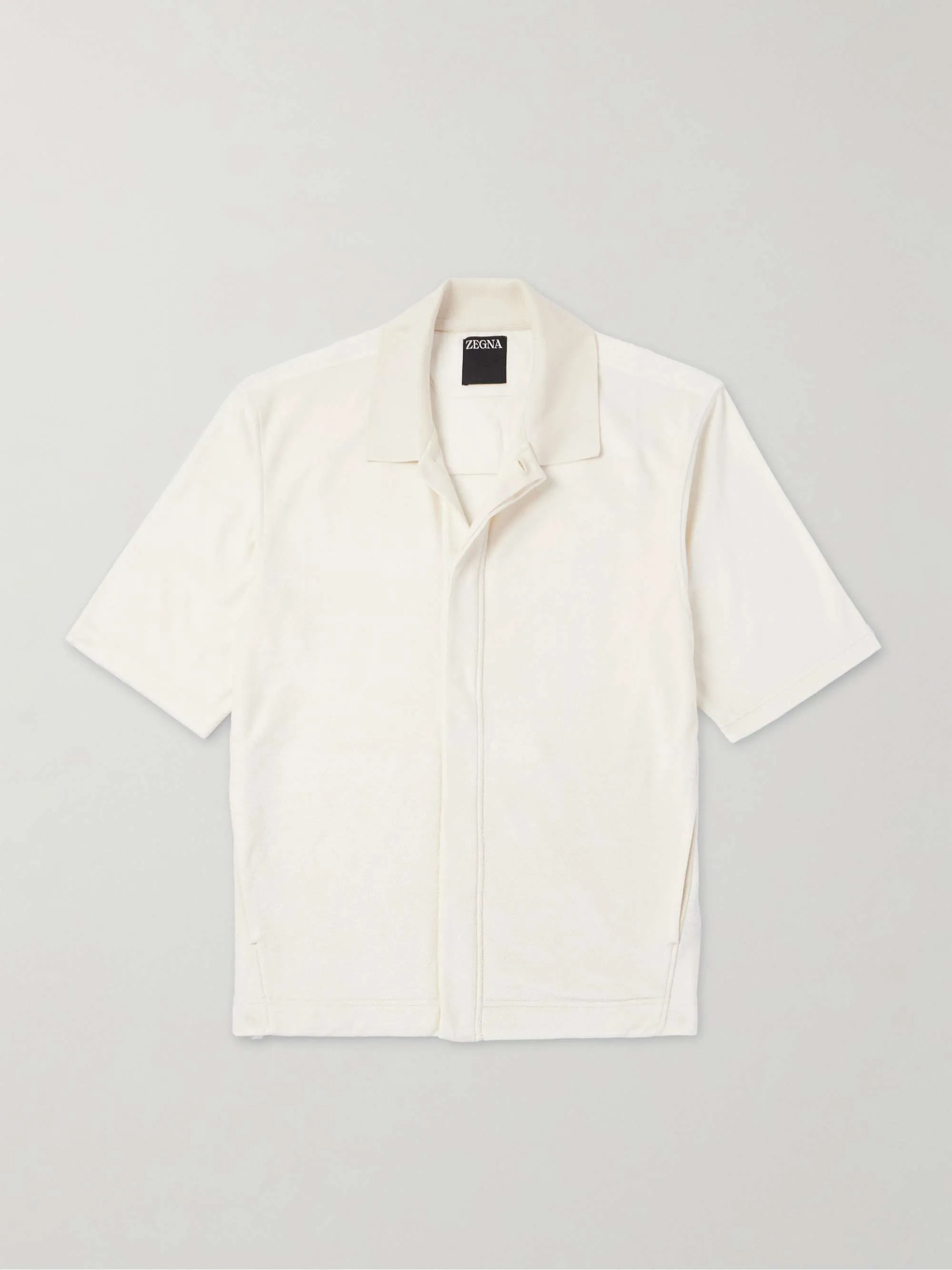 Ermenegildo Zegna  |Silk Plain Cotton Short Sleeves Luxury Shirts