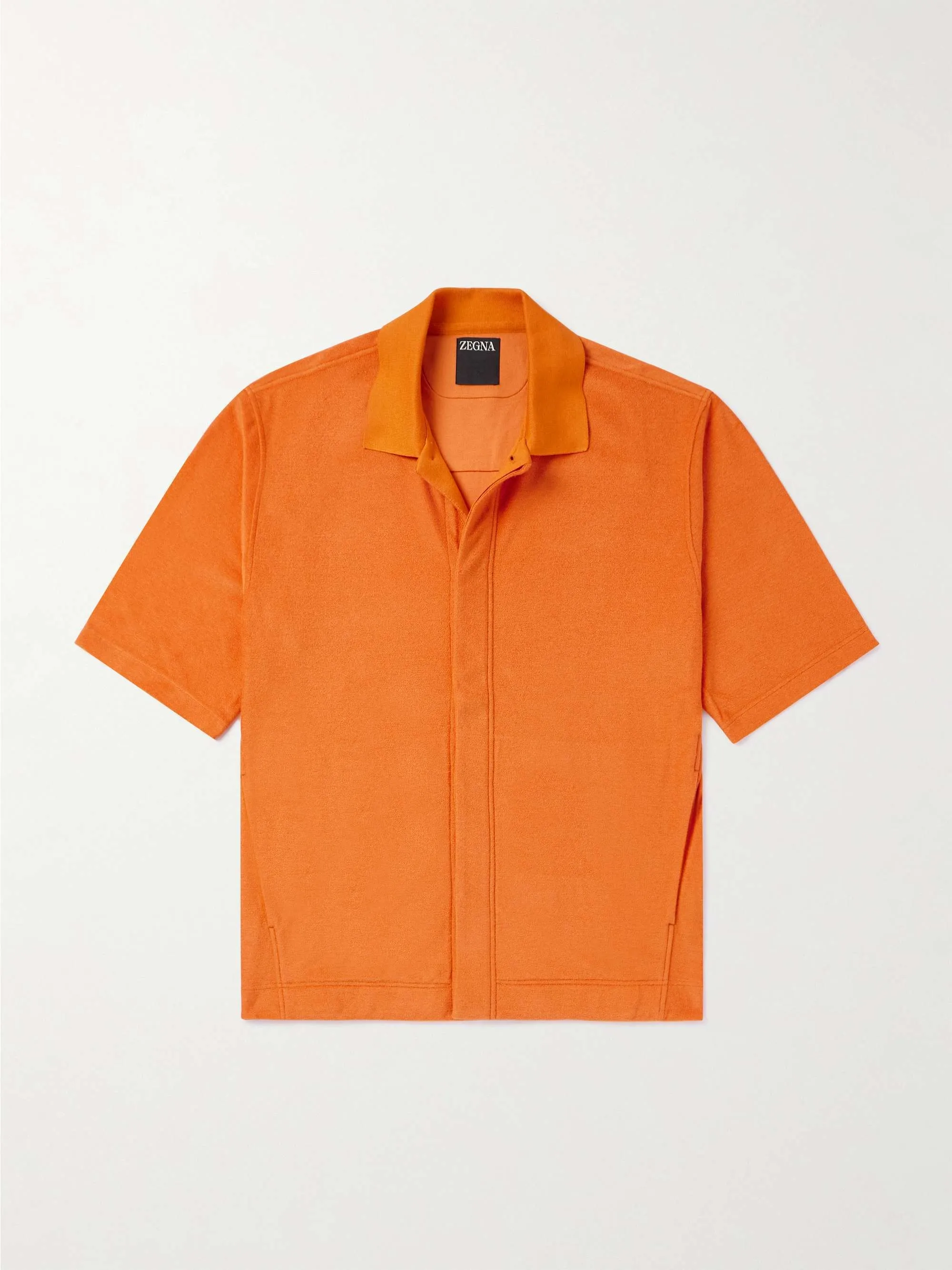 Ermenegildo Zegna  |Silk Plain Cotton Short Sleeves Luxury Shirts