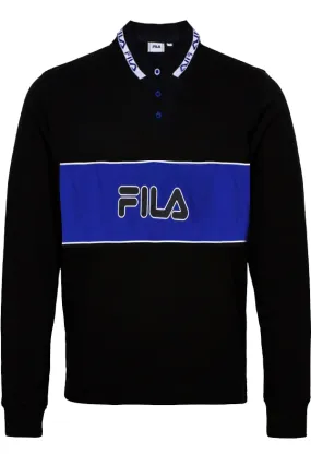 FILA Logo L/S Polo Black