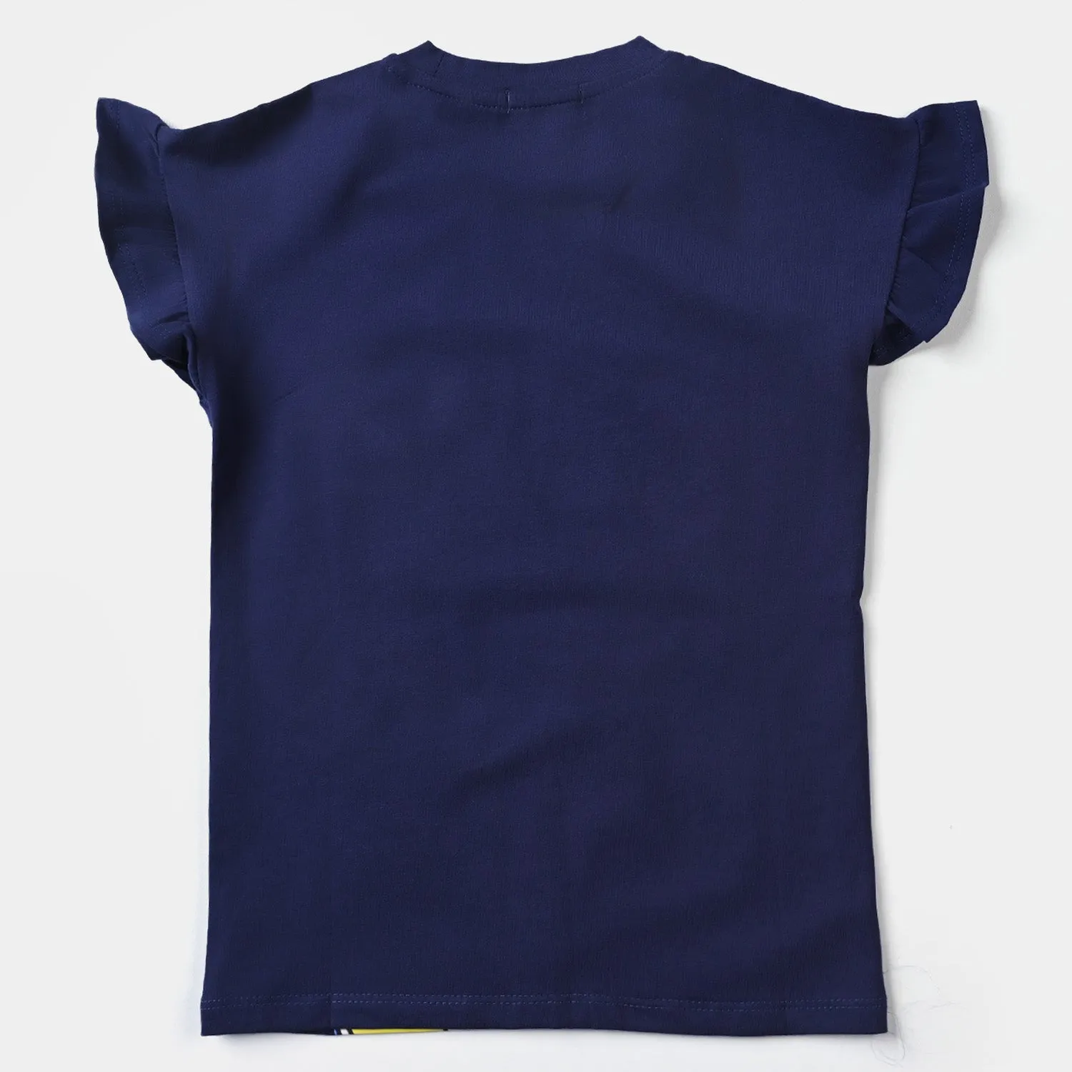 Girls Lycra Jersey T-Shirt Characters-NAVY